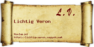 Lichtig Veron névjegykártya